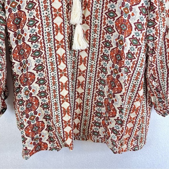 2/$25 NWT Listicle Bohemian Boho Western Paisley Lightweight Mini Tunic Dress M - Picture 8 of 14